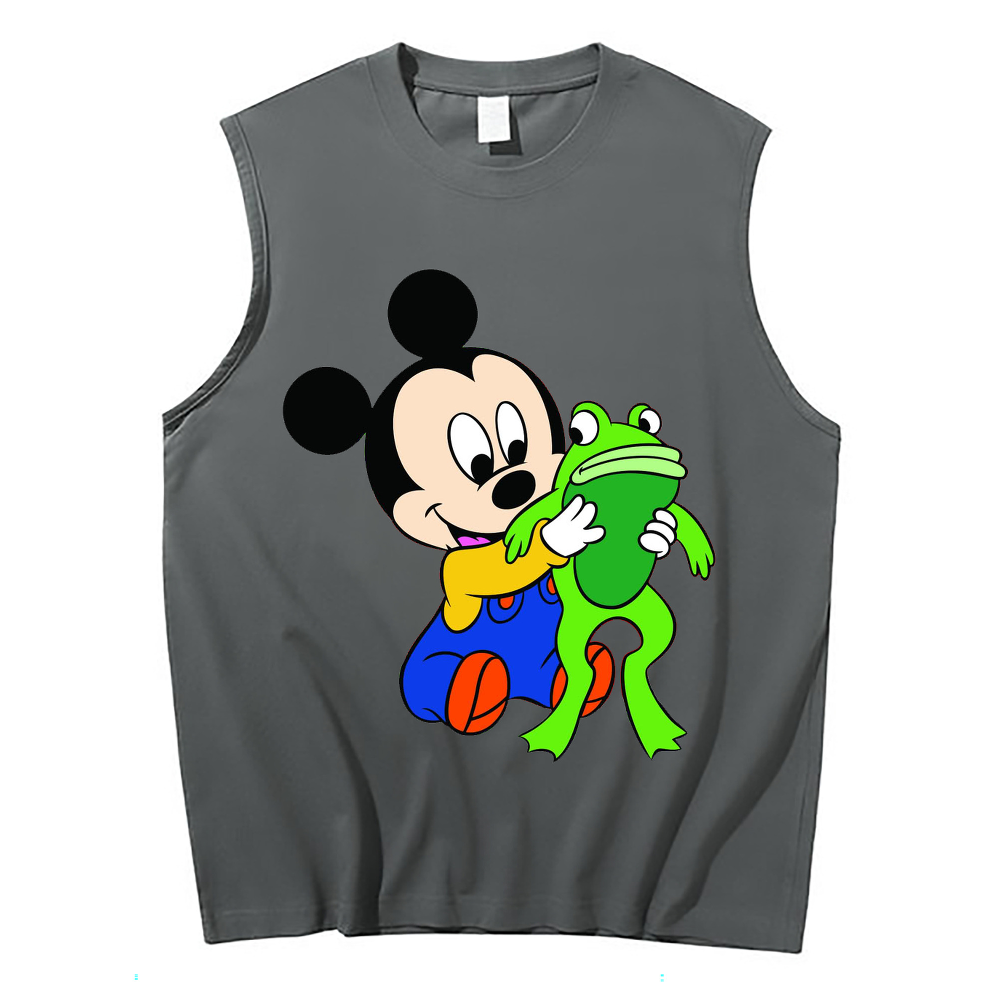 （画像用） ミッキーマウス Mickey Mouse コットン100％タンクトップ（フロントプリント）
